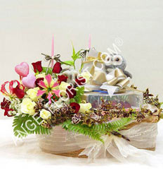 Birthday Bouquet: Birthday Wish (with cake)