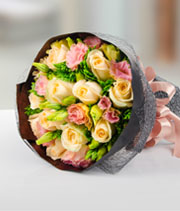 Flower Hand Bouquet: Burst of Affection